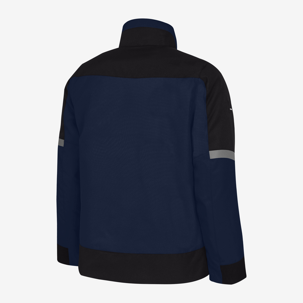 jacke, windjacke, navy, schwarz, reflektionsstreifen