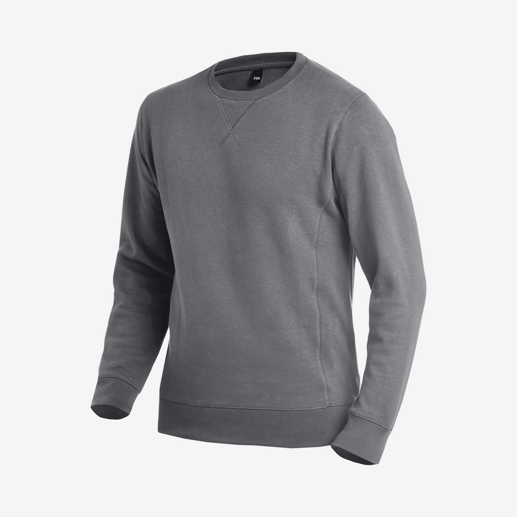 Sweatshirt, Crewneck, Longsleeve, Grau, Casualkleidung