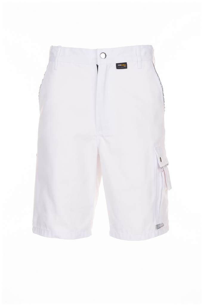 weiße, Cargo-Hose, Taschen, Gürtelanschlüsse, Reißverschluss-Verschluss