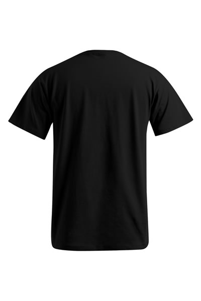 T-Shirt, Kurzarm, Schwarz, Rundhals, unbedruckt