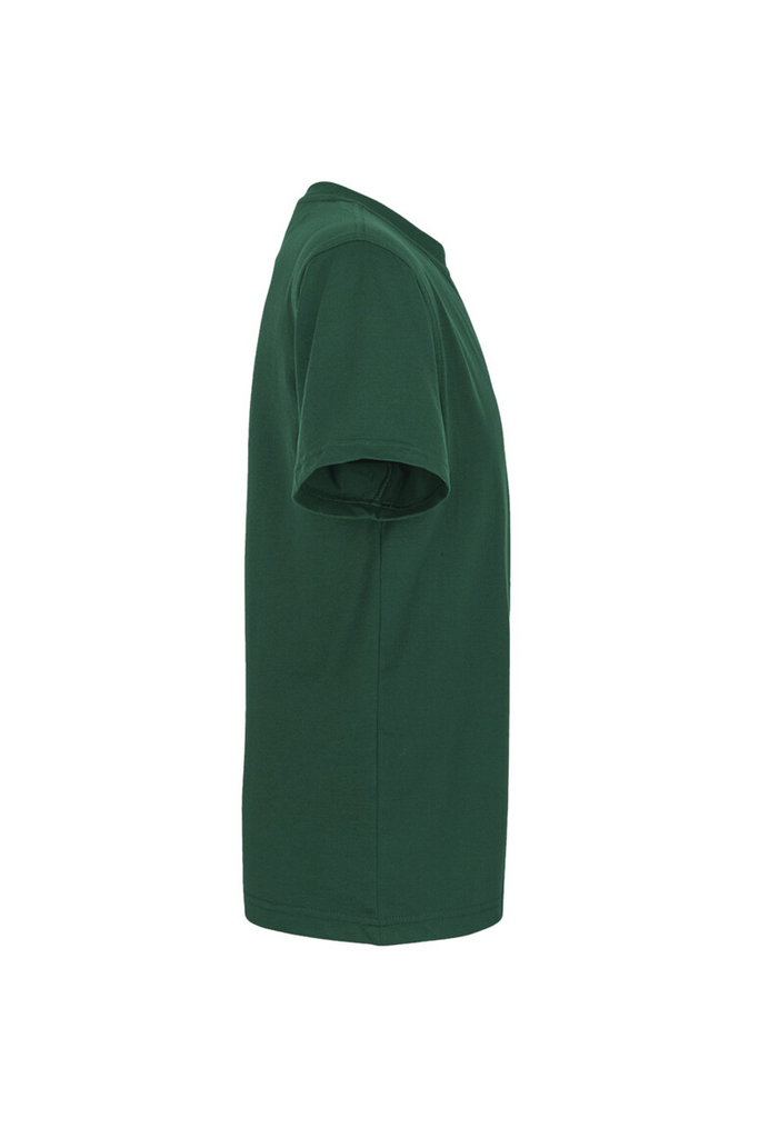 T-shirt, Short sleeve, Crew neck, Green, Cotton