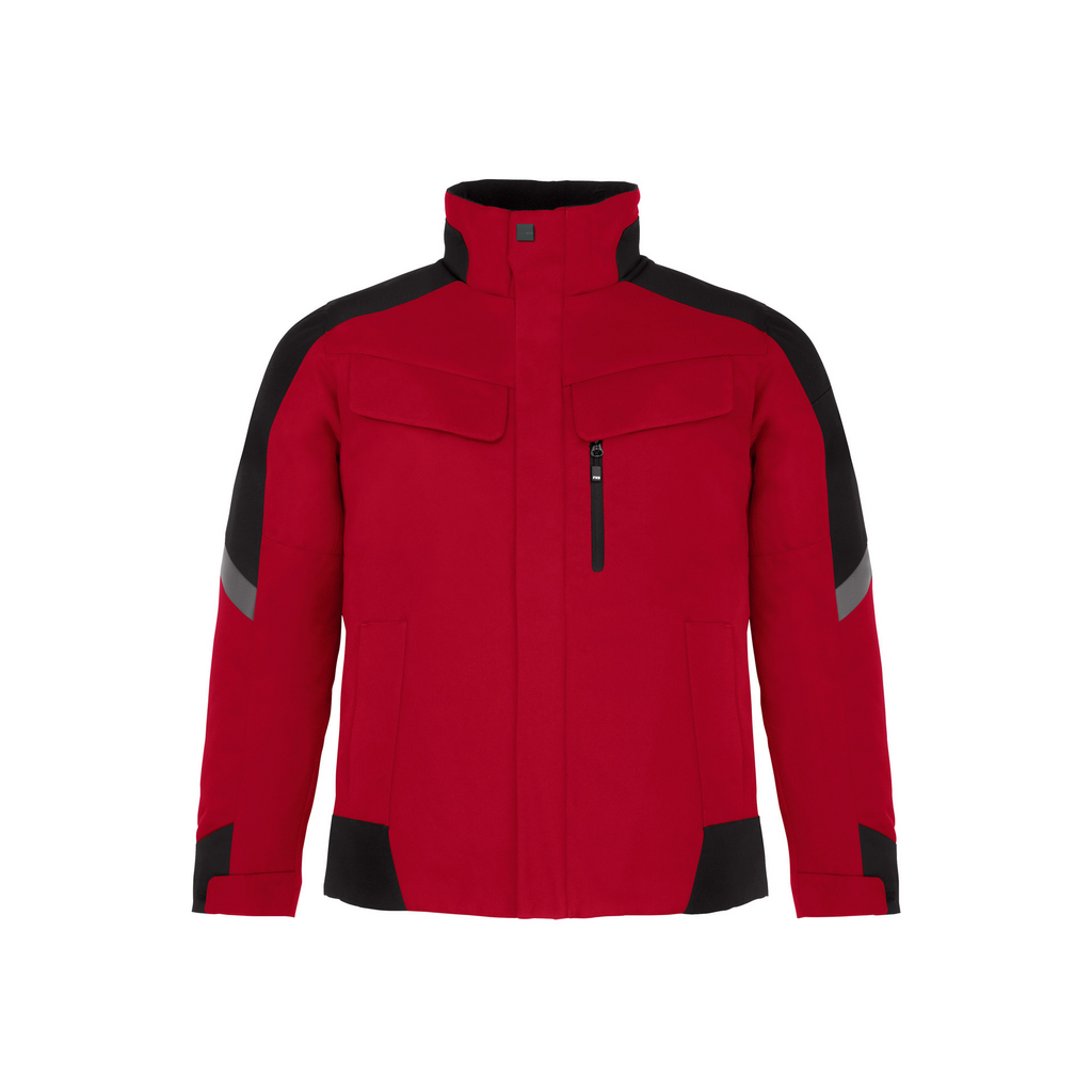 jacke, softshell, rot, reissverschluss, taschen