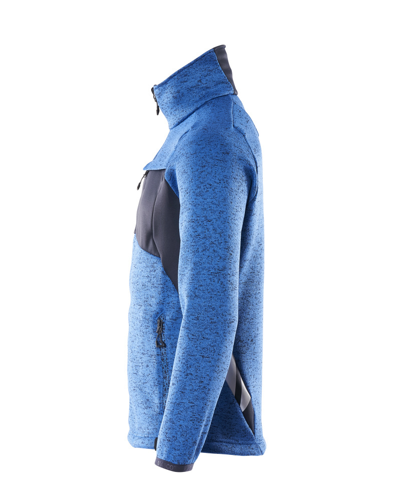 Fleece, Hoodie, Blau, Reißverschluss, Atmungsaktive Taschen