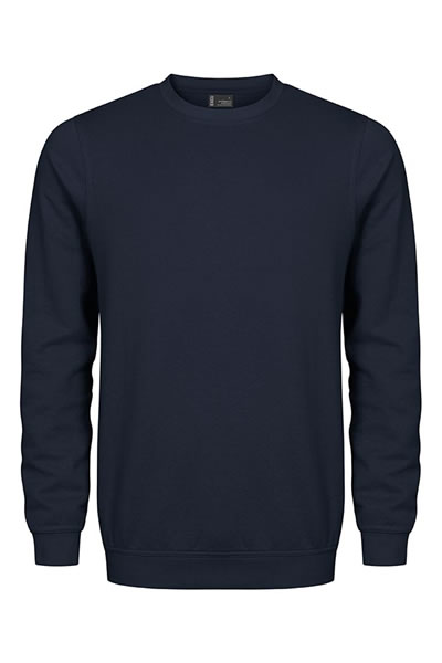 Sweatshirt, Crewneck, Navy, Long-sleeve, Plain
