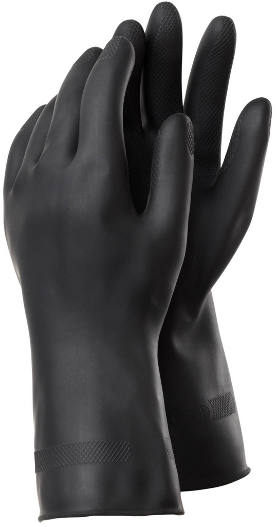 Regenhandschuhe, Gummihandschuhe, Schutzhandschuhe, Schwarz, Größenuniversal