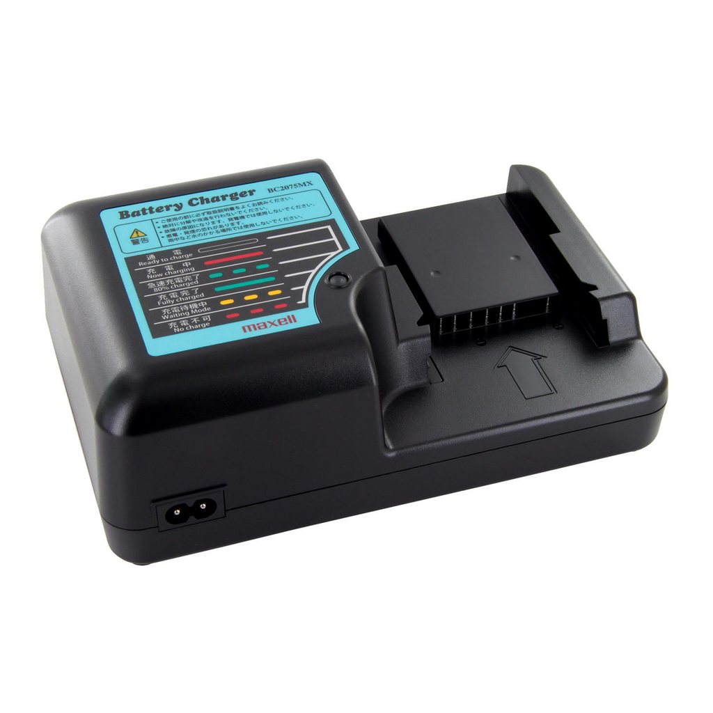 Ladegerät für Batterien, Lade-Dock, Schwarz, Kompaktgerät, Beschriftete Oberseite