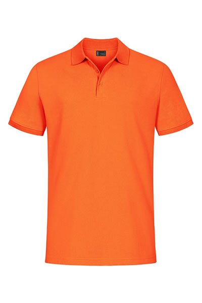Polo-Shirt, Orangetöne, Kurzarm, Kragen, Knopfleiste