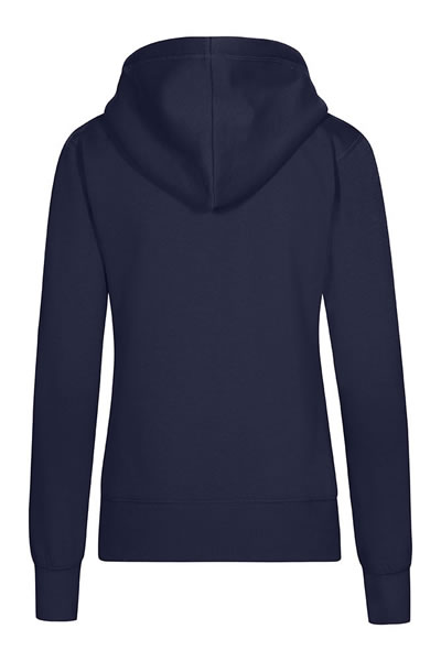 hoodie, hooded, navy, long-sleeve, back view