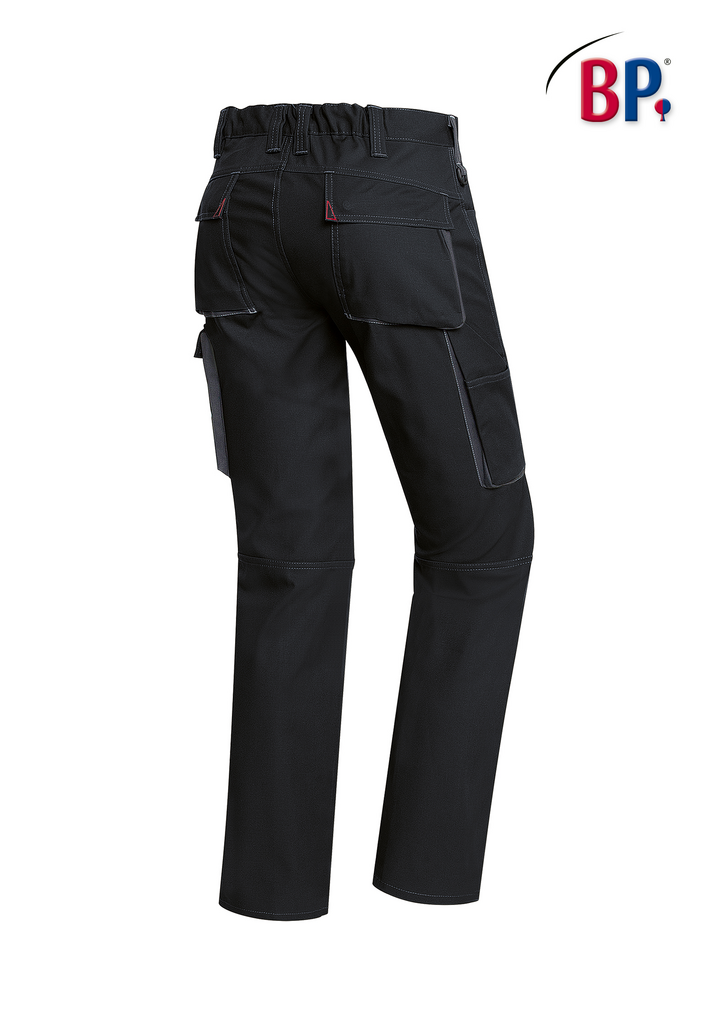 Arbeitshose, Kargo-Hose, Nylon/Canvas, Hose mit Taschen, Schwarz, Arbeitshose, Hose, Cargo, Nähte, Schwarz