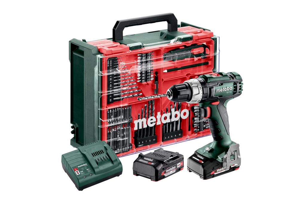 Schraubendreher-Set, Bohrmaschine, Akku-Bohrschrauber, Koffer-Set, Metabo