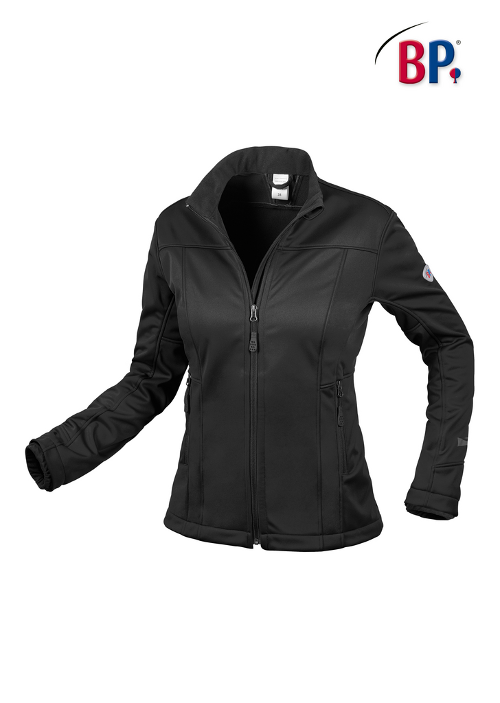 jacke, softshell, reissverschluss, schwarz, langarm