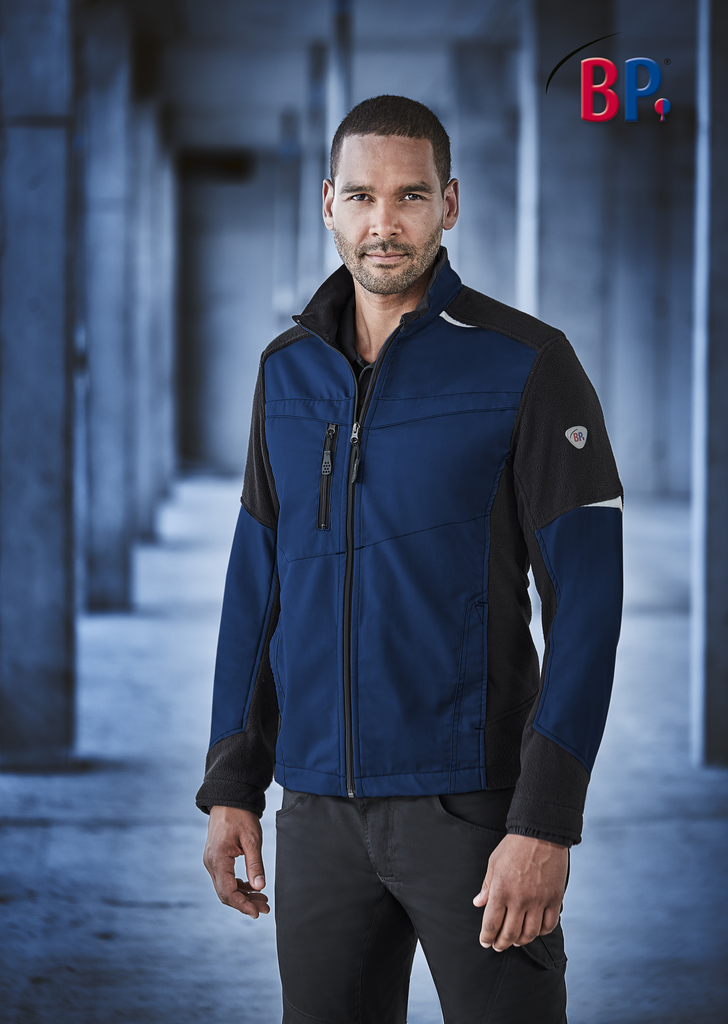 jacke, softshell, blau, reißverschluss, männlich