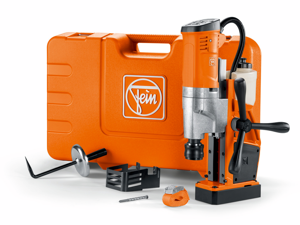 Bohrmaschine, Handwerkzeug, Kernbohrer, Orange, Koffer, Bauwerkzeug, Bohrmaschine, Koffer, orange, Zubehör