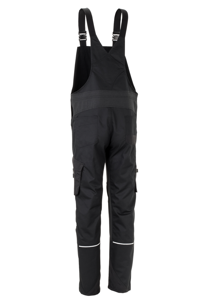 Overallhosen, Weste, Schwarz, Hosenträger, Cargo-Taschen