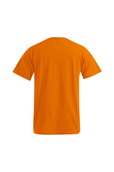 T-Shirt, Orange, Kurzarm, Baumwolle, Uni