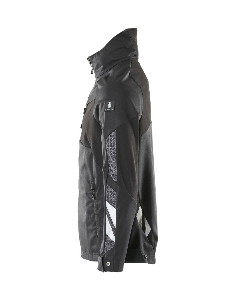 Hard shell jacke, Winterjacke, Schwarze jacke, Reflektorpanel, Reißverschlusstasche