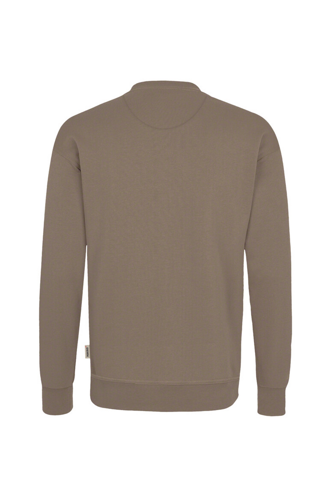 Sweatshirt, Longsleeve, Crew neck, Taupe, Plain