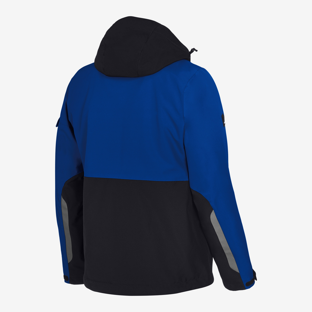 jacke, windjacke, hooded, blau, farbblock