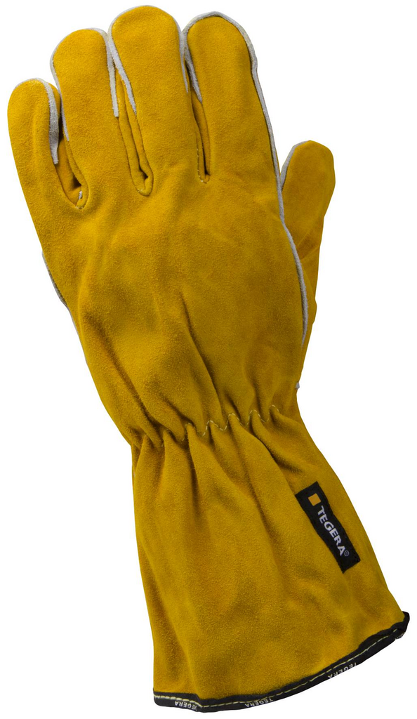 Gauntlet, Handschuh, Leder, Gelb, Hitzebeständigkeit, lederhandschuh, gaertnerhandschuh, gelb, leder, langarm