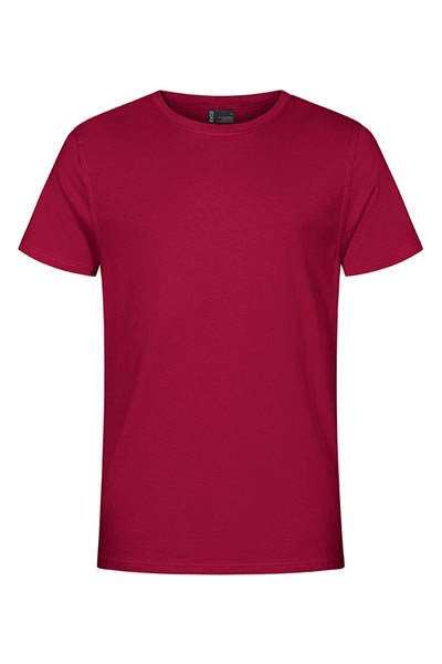 t-shirt, kurzarmig, rot, Rundhals, Baumwolle