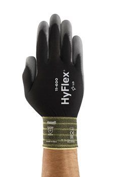 neoprenhandschuh, Arbeits-Handschuh, HyFlex-Handschuh, gewickelte Handgelenkband, schwarzer Handschuh