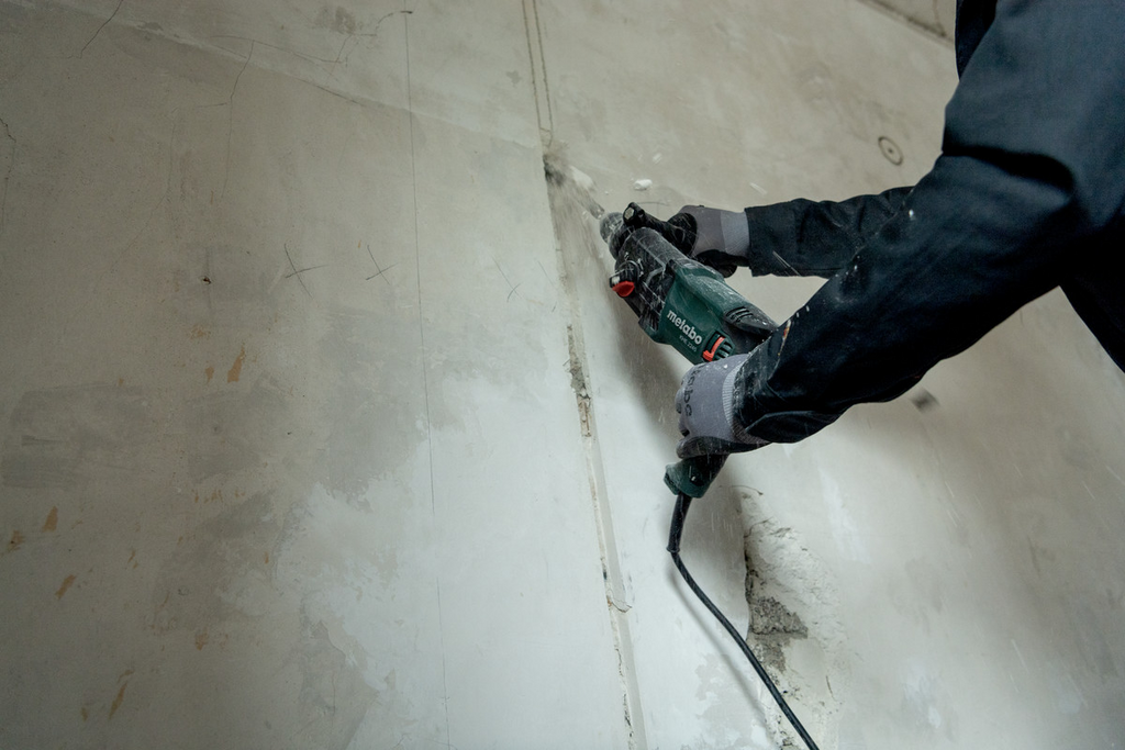 Bau, Wand, Fliese, Bohrer, Elektrowerkzeug