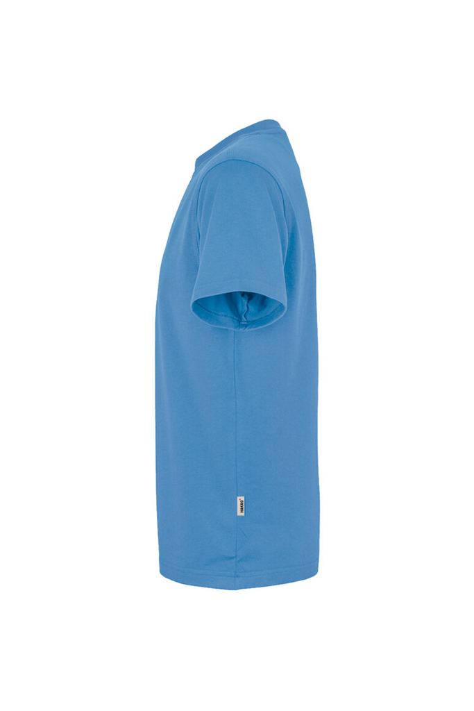 T-Shirt, Kurzarm, Rundhals, Baumwolle, Uni blau