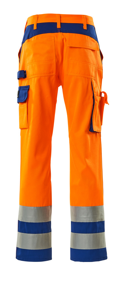 Arbeitshose, Hohe Sichtbarkeit, Orange, reflektierende Streifen, Cargo-Taschen