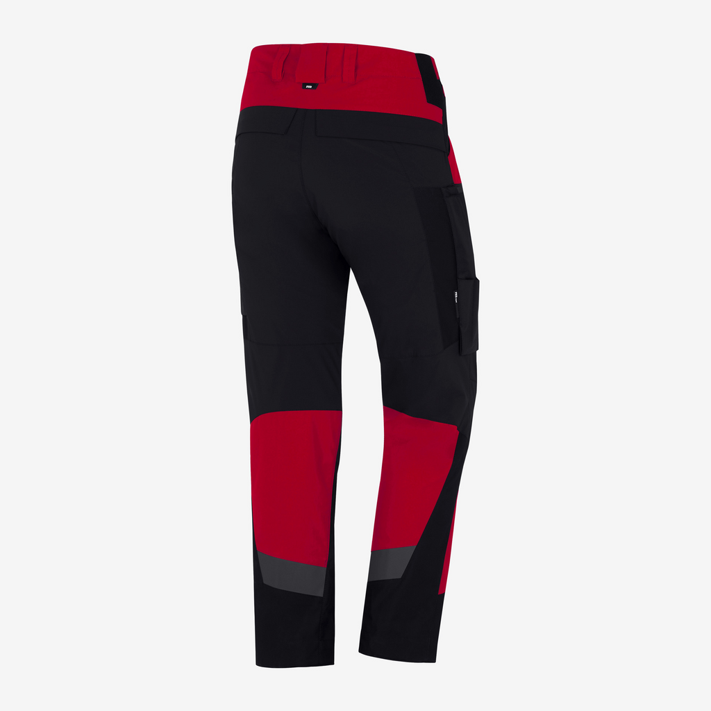 Hose, Cargo-Hose, Farbblock, Schwarz, Rot