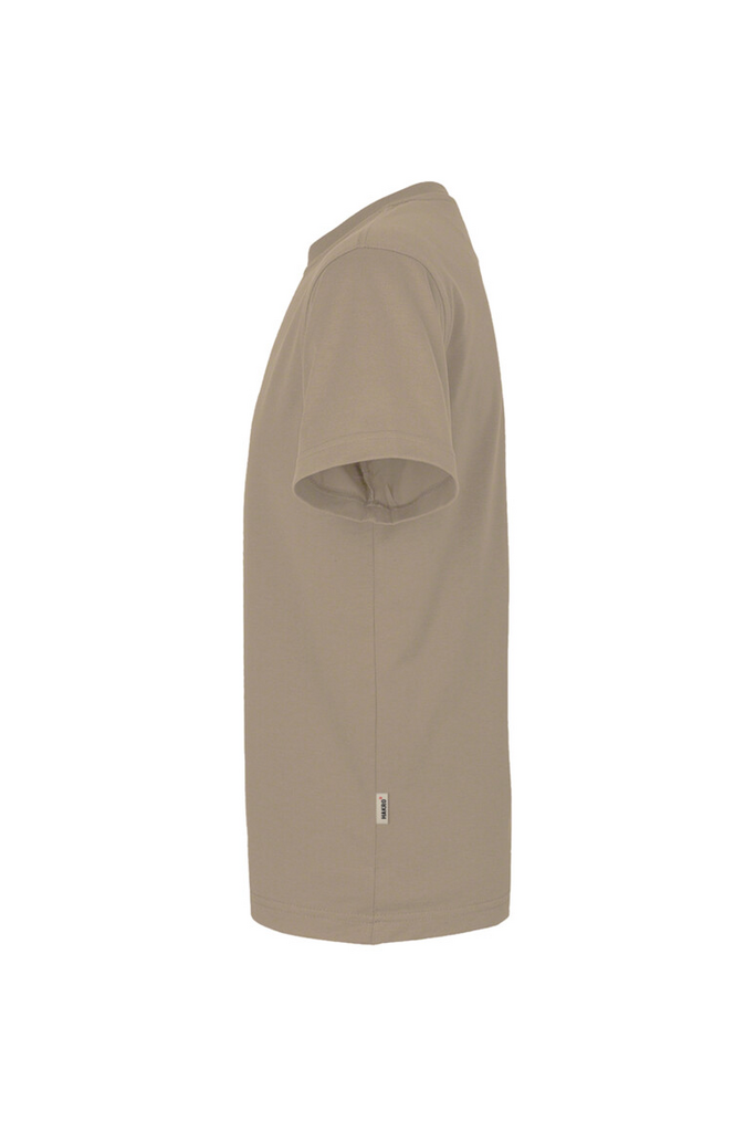 T-Shirt, Beige, Kurzarm, Baumwolle, Einfarbig