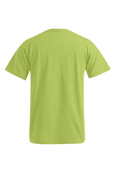 T-Shirt, Kurzarm, Uni-farbe, Limettengrün, Baumwolle