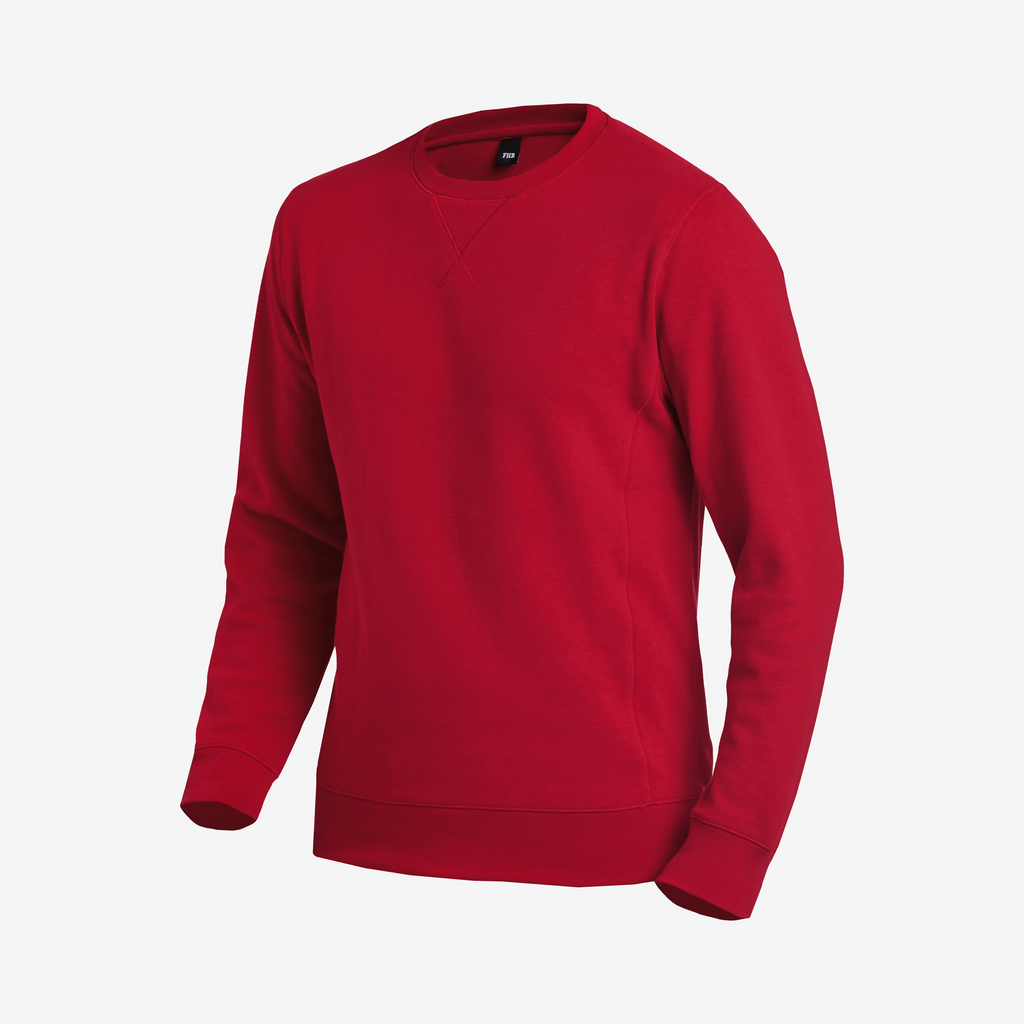 sweatshirt, rot, Rundhals, Langarm, weiches Material