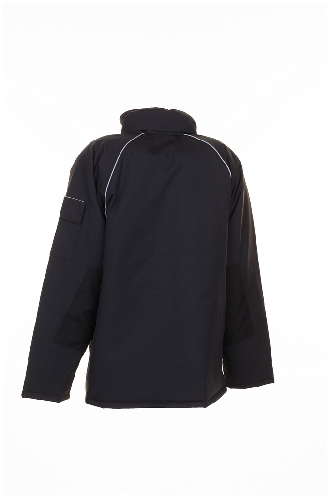 jacke, dunkel, puffer, sternseite, tasche