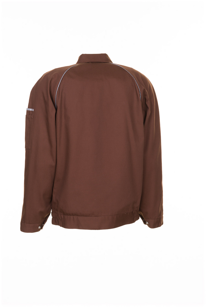 Braun Jacke, Bomberjacke, Stoff: Baumwollmischung, Langarmjacke, Rückenansicht