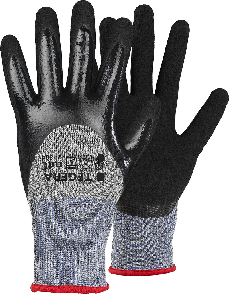 Arbeitshandschuhe, Gummi-Handschuhe, Nitrilbeschichtet, Schwarz, Klett?