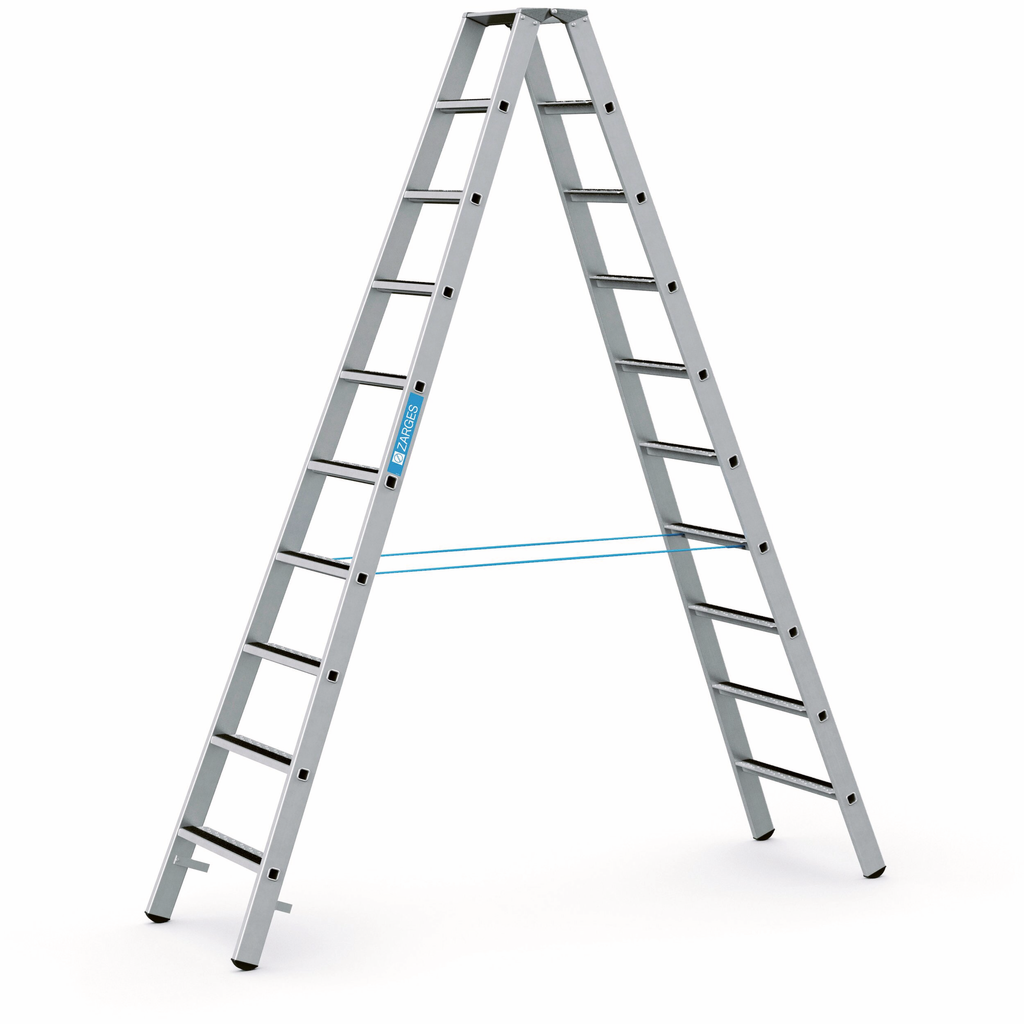 Zarges Stufen-Stehleiter R13step B 2x10 Stufen Leiterlänge 2,83m