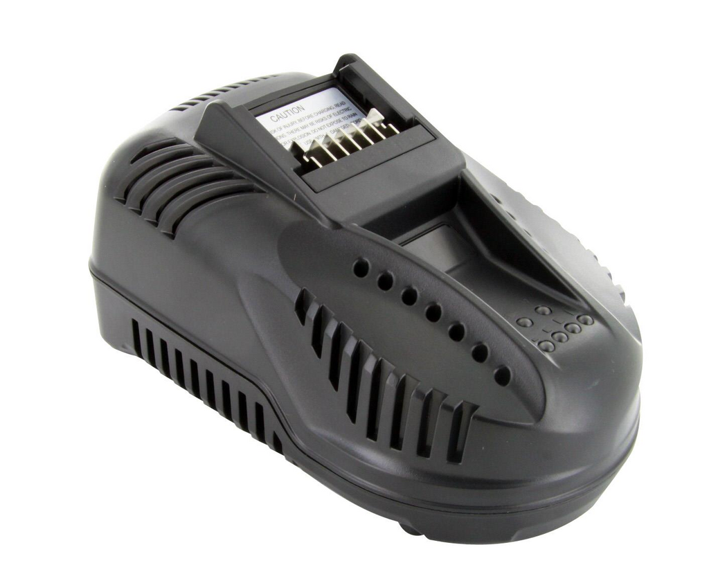 Li-Ion Akku-Ladegerät, Ladegerät, Batterie-Lader, Schwarz, Akkuladegerät 18V/12V