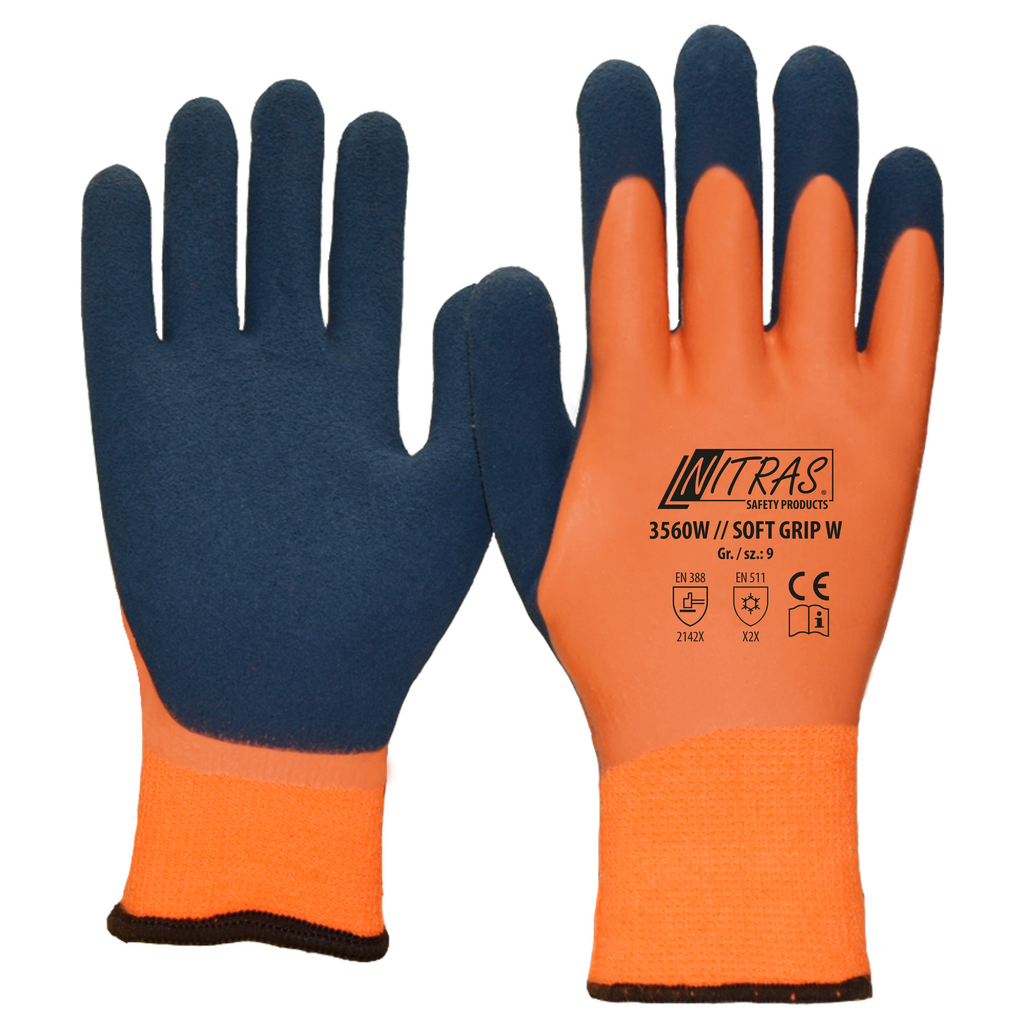 Arbeitshandschuhe, Nitril-Handschuhe, Schutzhandschuhe, Gummihandschuhe, Farbe-Orange