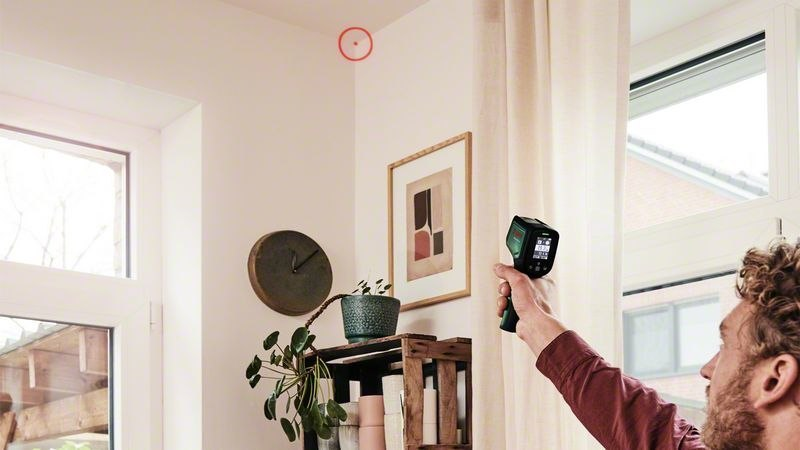 HANDHELD THERMOMETER, INFRARED THERMOMETER, LASER THERMOMETER, DIGITAL DISPLAY, INDOOR TEMPERATURE