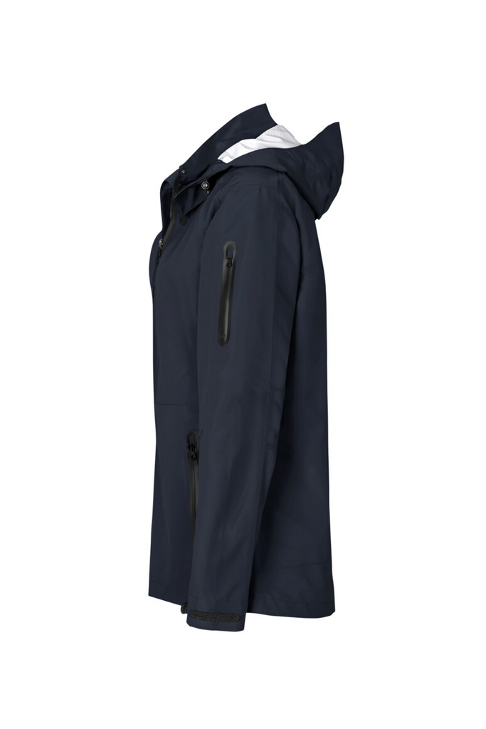 jacke, anorak, hooded, blau, reißverschluss
