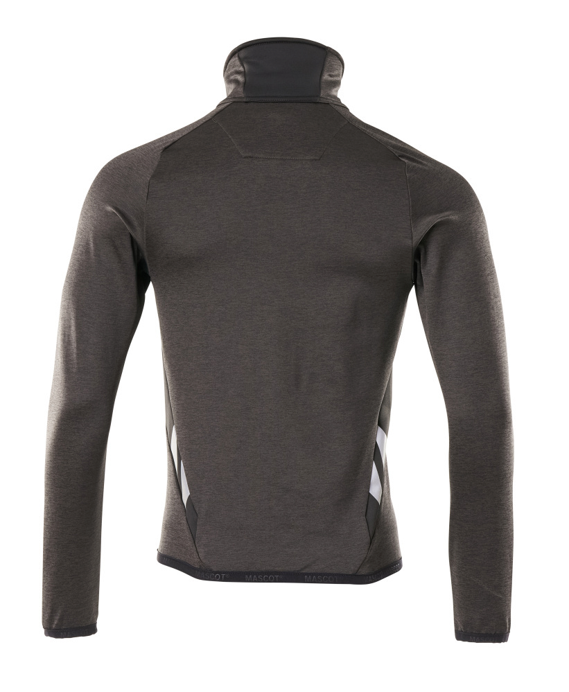 Langarmjacke, Fahrradjacke, Midweight, Reißverschluss-Hals, Dunkelgrau