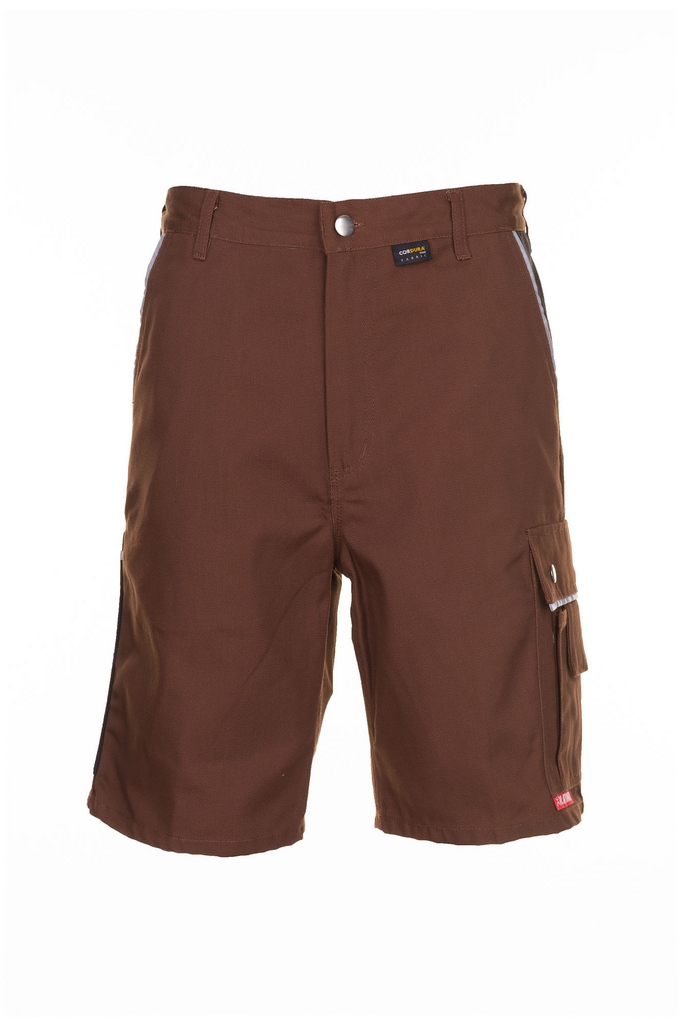 kurze hose, cargo-hose, braun, knielang, taschen