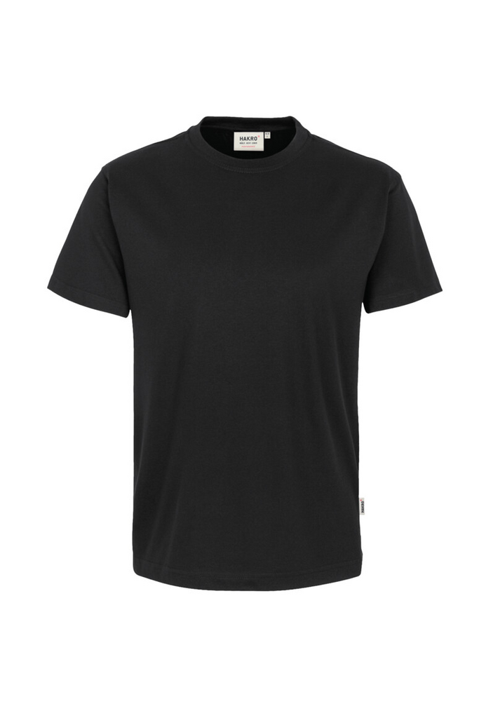 T-Shirt, kurzarm, schwarz, Rundhals, basis-Tee