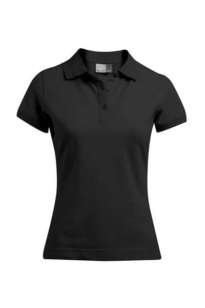 Polo-Shirt, Schwarz, Kurze Ärmel, Kragen, Drei-Knopf-Leiste