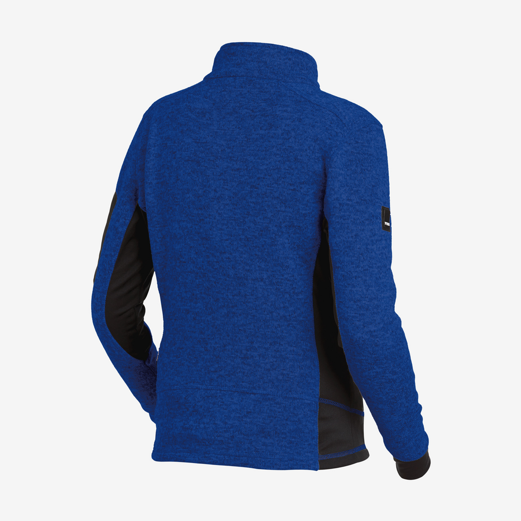 Fleece, Blue, Jacket, Pocketed, Quarter-zip