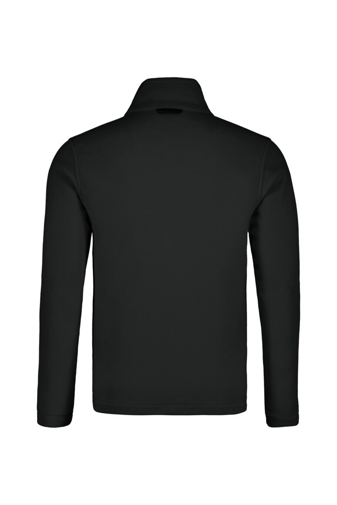 jacke, fleecejacke, schwarz, langärmlig, reverskragen