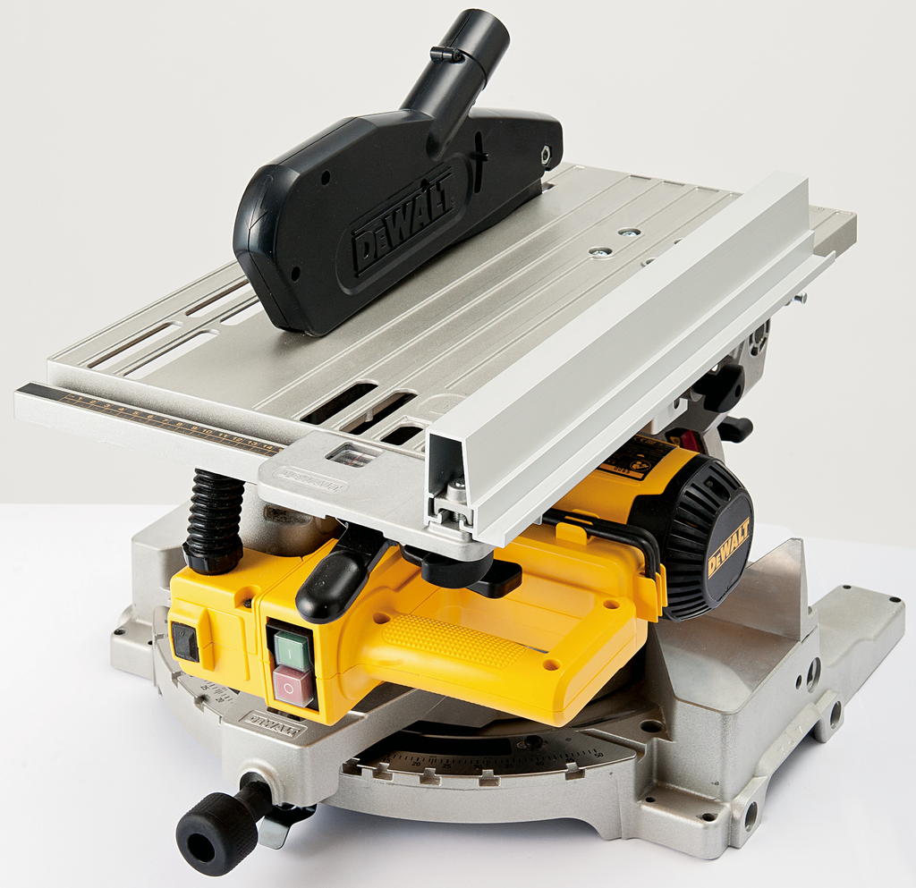 Kappsäge, Elektrische Kappsäge, Aluminium Tisch, Gelb-Schwarz, Schnittplatte