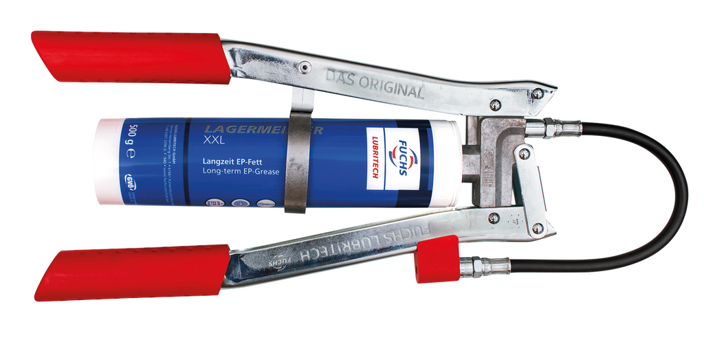 Fuchs Hochdruck-2-Hand-Fettpresse für Reiner-Kartuschen, rot