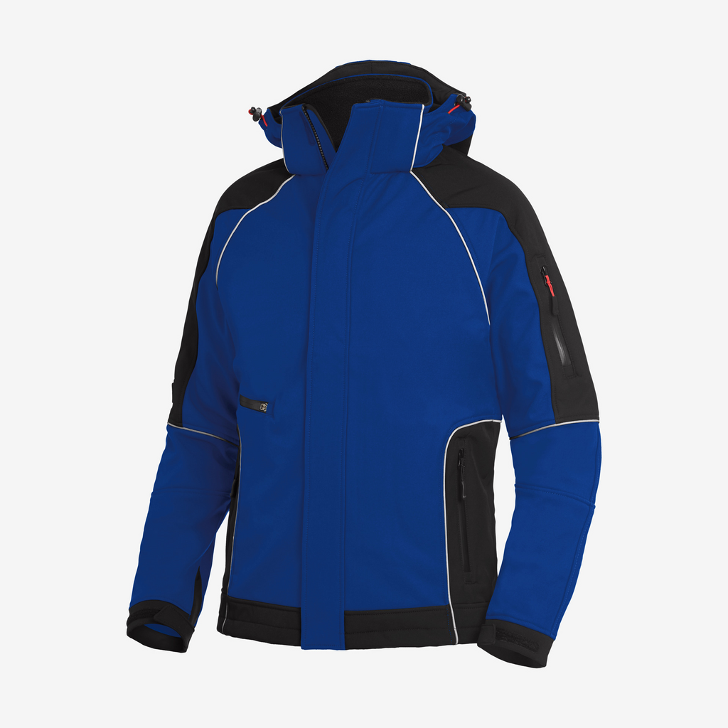 jacke, ski-jacke, blau, Reißverschluss, Taschen