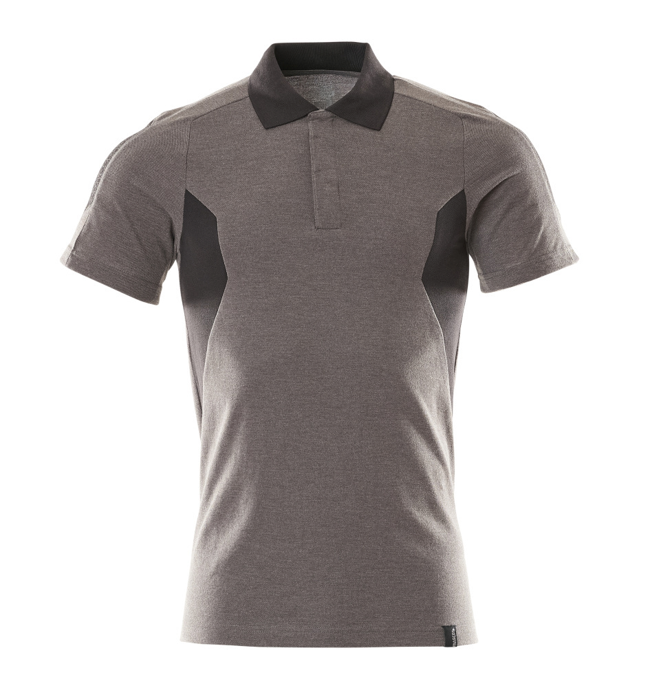 Polohemd, Poloshirt, Kurzarm, Grau, Stoffmix